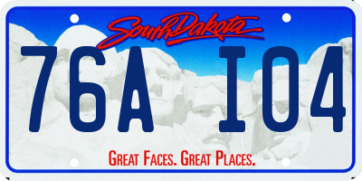 SD license plate 76AI04
