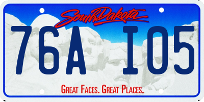 SD license plate 76AI05