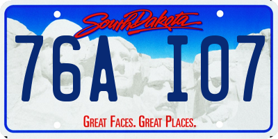 SD license plate 76AI07