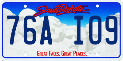 SD license plate 76AI09