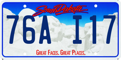 SD license plate 76AI17