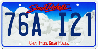 SD license plate 76AI21