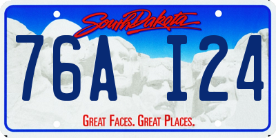 SD license plate 76AI24