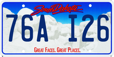 SD license plate 76AI26