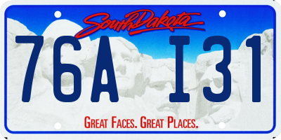 SD license plate 76AI31