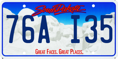 SD license plate 76AI35