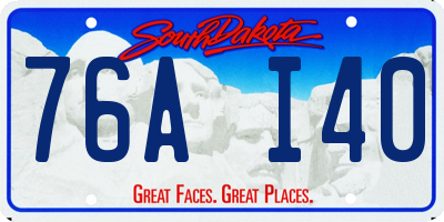 SD license plate 76AI40