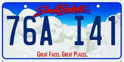 SD license plate 76AI41