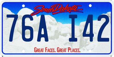 SD license plate 76AI42