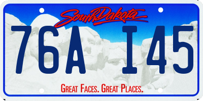 SD license plate 76AI45