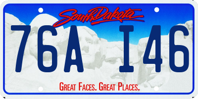 SD license plate 76AI46