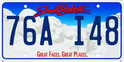 SD license plate 76AI48