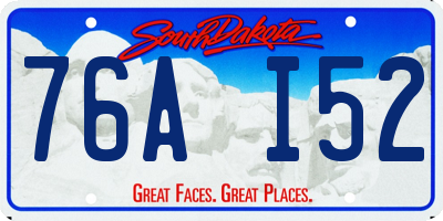 SD license plate 76AI52