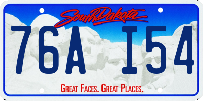 SD license plate 76AI54