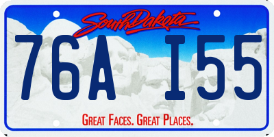 SD license plate 76AI55