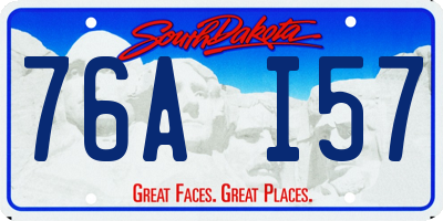 SD license plate 76AI57