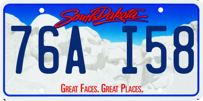 SD license plate 76AI58
