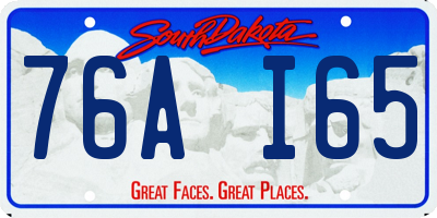 SD license plate 76AI65