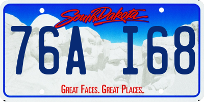 SD license plate 76AI68