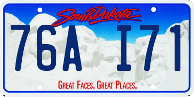 SD license plate 76AI71