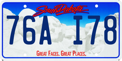 SD license plate 76AI78
