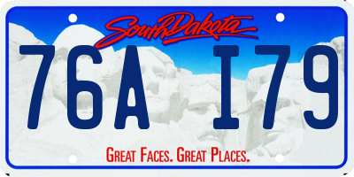 SD license plate 76AI79