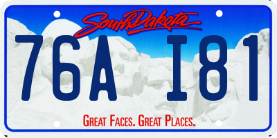 SD license plate 76AI81