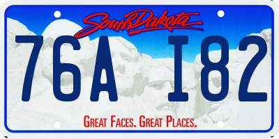 SD license plate 76AI82