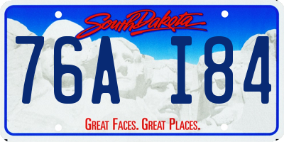 SD license plate 76AI84