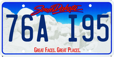 SD license plate 76AI95