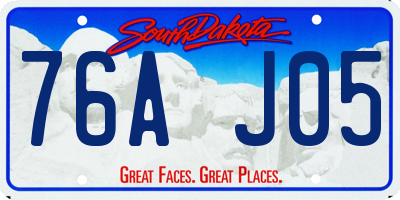 SD license plate 76AJ05