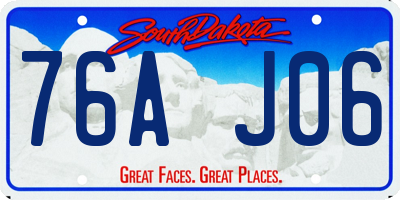 SD license plate 76AJ06