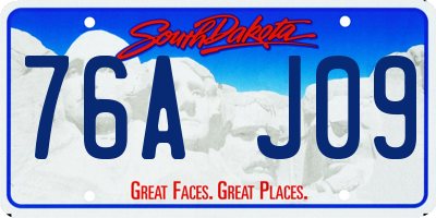SD license plate 76AJ09