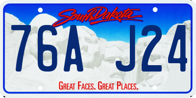 SD license plate 76AJ24