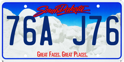SD license plate 76AJ76