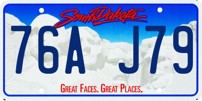 SD license plate 76AJ79