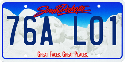 SD license plate 76AL01