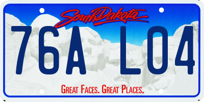 SD license plate 76AL04