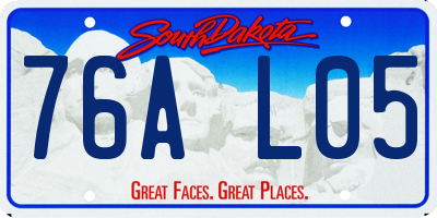 SD license plate 76AL05