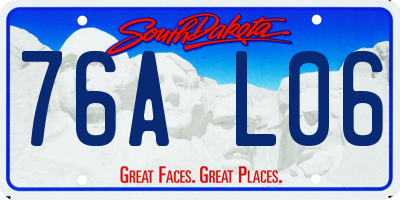 SD license plate 76AL06