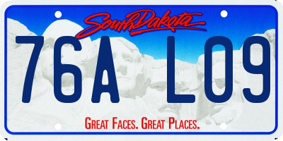 SD license plate 76AL09