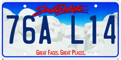 SD license plate 76AL14