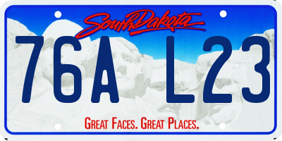 SD license plate 76AL23