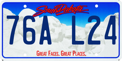 SD license plate 76AL24