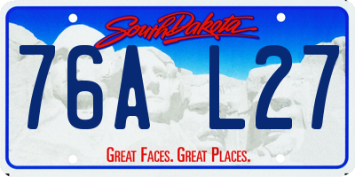 SD license plate 76AL27