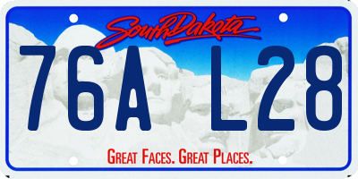 SD license plate 76AL28