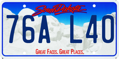 SD license plate 76AL40
