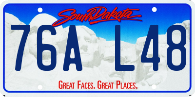 SD license plate 76AL48
