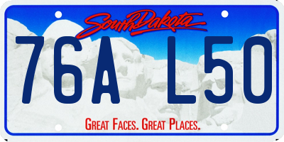 SD license plate 76AL50