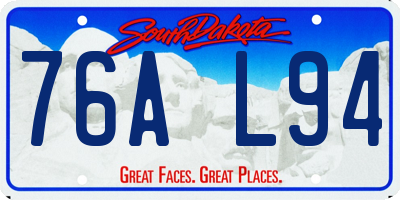 SD license plate 76AL94